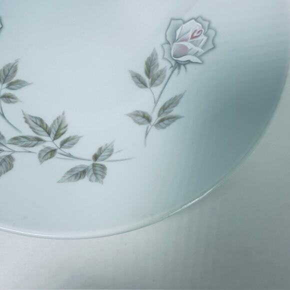 Noritake Edenrose Round Vegetable Serving Bowl Gray/Pink/White Roses VTG - Picture 5 of 11